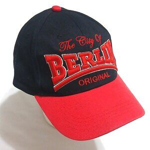 Robin Ruth BERLIN Original City Cap - Black & Red 3D Embroidery - VNTG